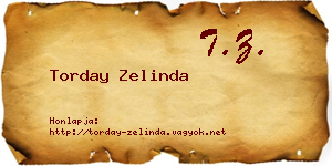 Torday Zelinda névjegykártya